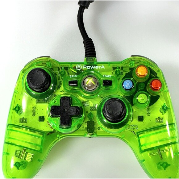 Xbox PowerA #105660-FR Mini Transparent Green Wired Controller Tested - Picture 2 of 9
